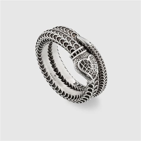 Anello a serpente Gucci Garden in argento .